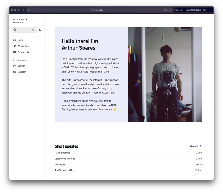 Updates to this site
