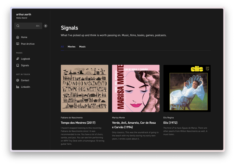 Site update: Signals