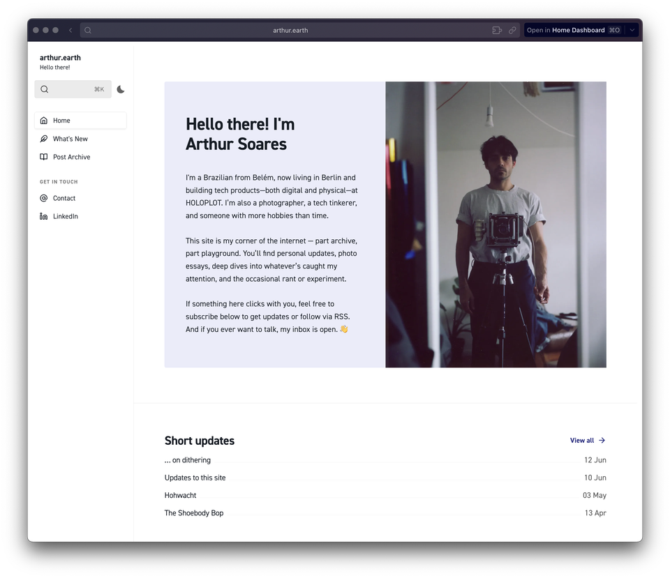 Updates to this site