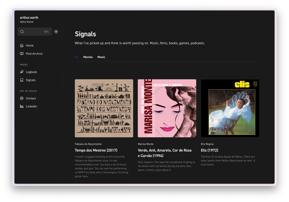 Site update: Signals